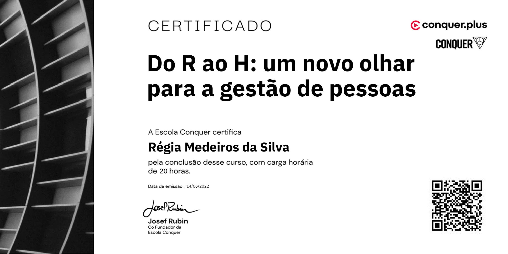 Certificado de Do R ao H: um novo olhar para a gestão de pessoas